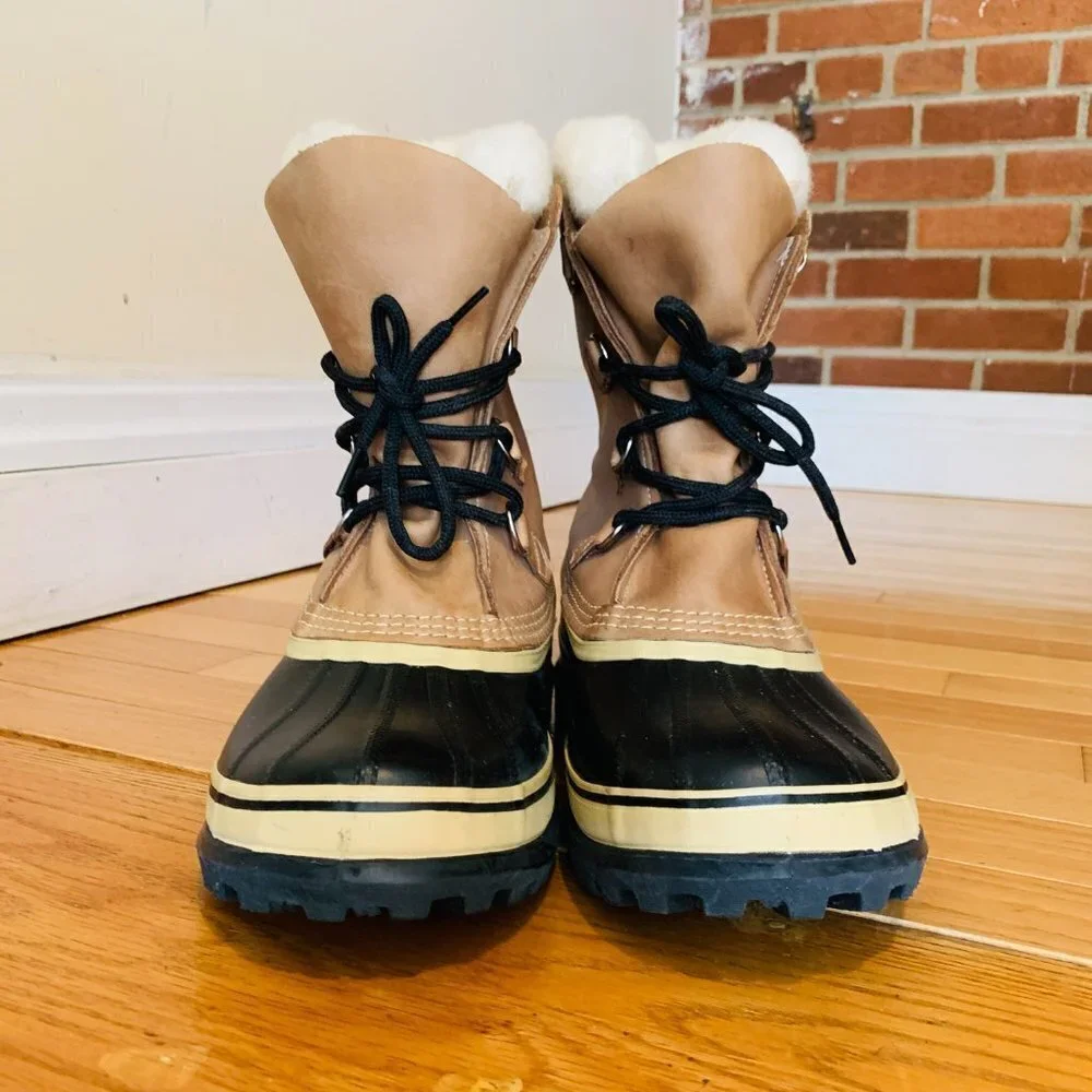Sorel Caribou Vintage Kaufman Canada VNC Men's Size 9 Lined Hard Weather Boots